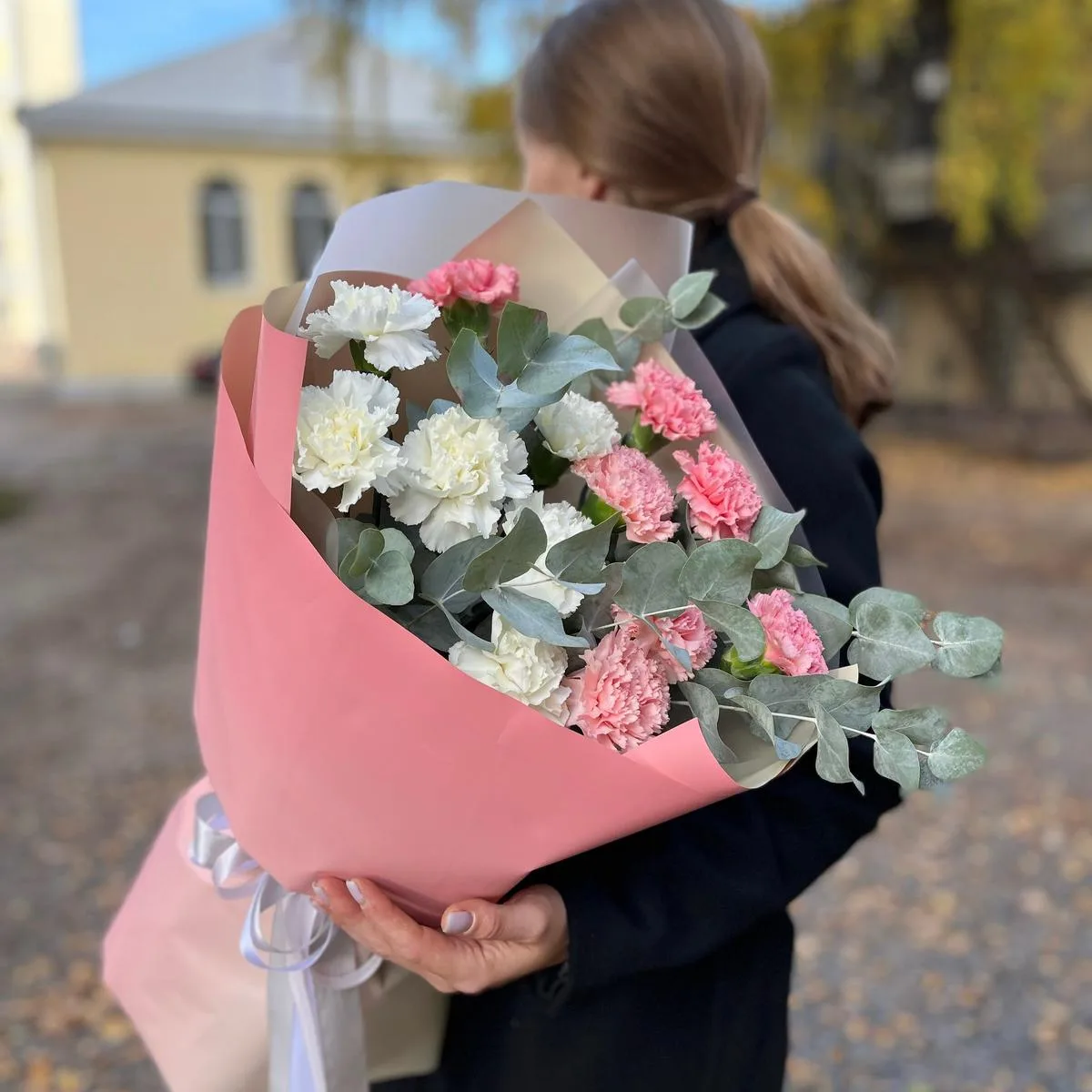 Букет гвоздик «Градиент» 13 шт.