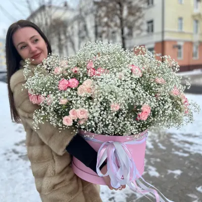 Цветы в коробке «Невероятная» — фото 2