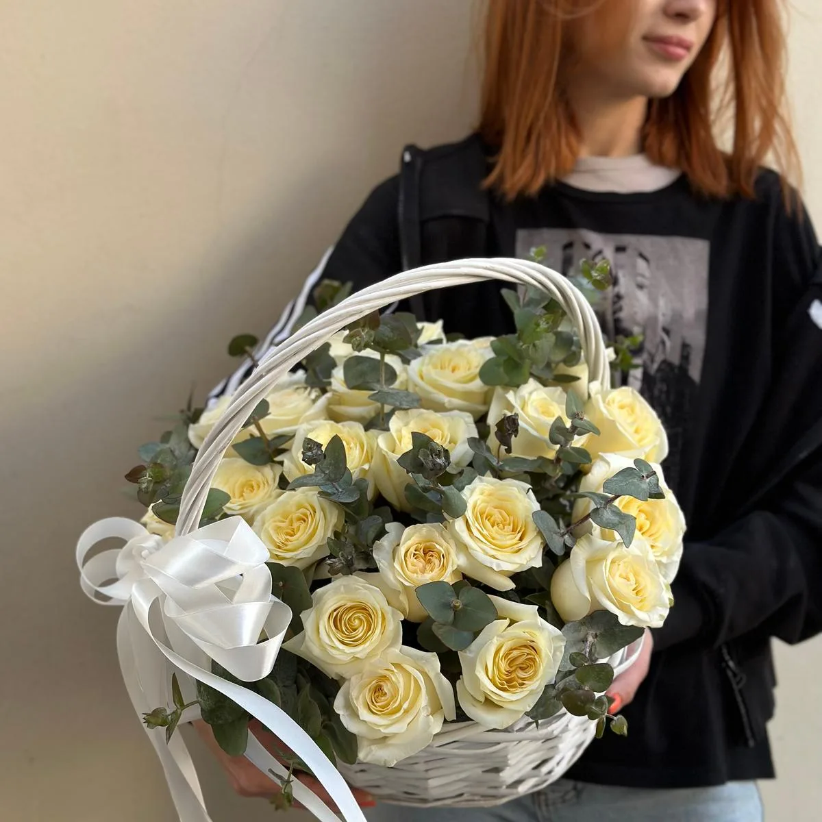 Цветы в корзине «Анжела» 35 роз